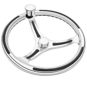 Schmitt & Ongaro Marine 740 Primus STEERING Wheel 13.5" Stainless Steel 3/4" Tapered Shaft w/Knob Finger Grips 7401321FGK Buy Cheap Buy