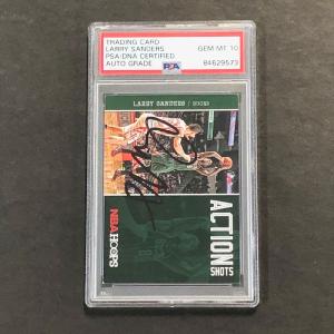 2013-14 Panini NBA Hoops Action Shots #24 Larry Sanders Signed Card AUTO GRADE 1 Recommend