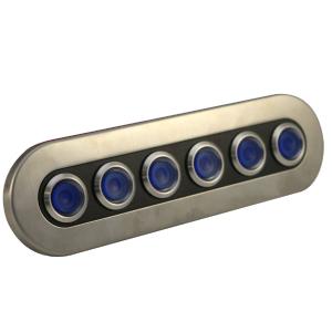 Race Sport 6-Button 60-Amp On-Off Waterproof Stainless Steel Switch Panel with Pre-Wired and Fused Blue LED On-Off Switches MS6BSS Excellent