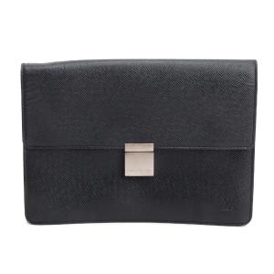 Louis Vuitton Black Taiga Leather Selenga Pochette Buy Cheap Excellent