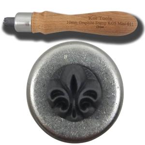 10mm Graphite Fleur De Lis Stamp Discount Get To Buy