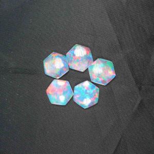 10 x 10mm White Hexagon Opal With Credit Card Cheap Pice