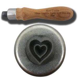 10mm Mini Graphite Two Hearts Stamp Outlet Fashion Style
