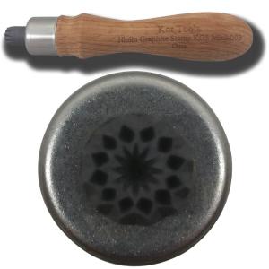 10mm Mini Graphite Sunburst Stamp With Credit Card Free Shipping