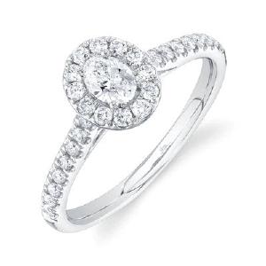 0.30CT-CTR(OVAL) 0.32CT-SIDE DIAMOND ENGAGEMENT RING Cheap Comfortable