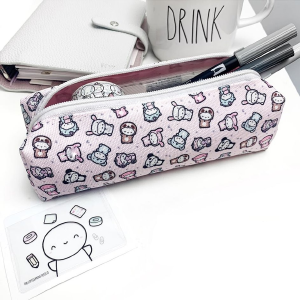 Powder Pink - Emoti Pencil Pouch Free Shipping Very Cheap