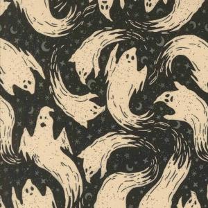 Moda Fabrics - Home Sweet Haunt by Stacy Iest Hsu - Flying Ghost - Black - Yardage Discount Latest