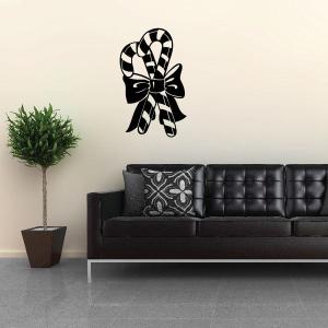 Candy Canes With Ribbon Decal Collections Cheap Online