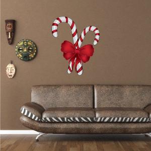 Candy Canes and Ribbon Sticker Free Shipping Eastbay
