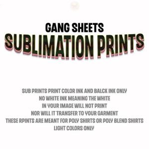 Custom Sublimation Gang Sheets (2-3 Day Turnaround) Discounts Cheap Pice