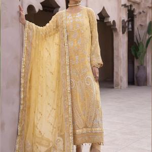 Johra Gold Luxury Chiffon Collection 100% Original Sale For Nice