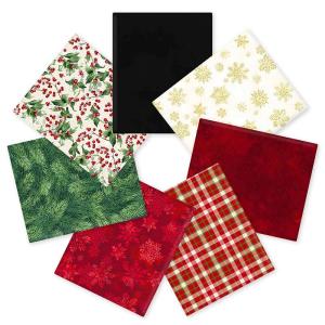 Evermore - Rustic Holiday - Timeless Treasures - 7 piece Fat Quarter Pack Outlet Huge Surprise