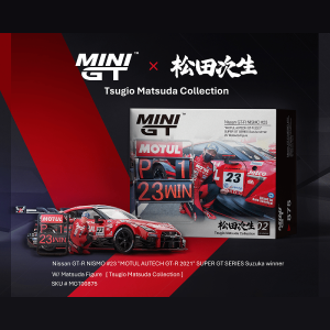 *Pre-Order* Mini GT - Nissan GT-R NISMO #23 "Motul Autech GT-R 2021" Super GT Series Suzuka winner W/ Matsuda Figure Cheap Newest