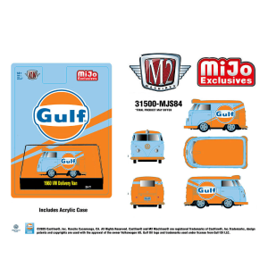 *Pre-Order* M2 Machines - 1960 VW Delivery Van  Gulf Outlet Genuine