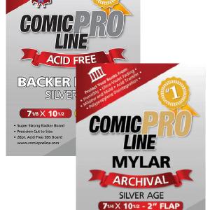 Comic Pro Line Silver Age Mylar Archival Bags with 28pt Backing Board Low Cost