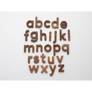 Wooden Alphabet Set in Walnut Lowercase Cheap Sale Explore