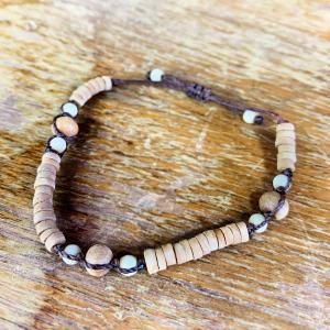 Wood and Bone Bead Bracelet Outlet Discount Sale