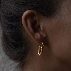 ULA OPEN LOOP EARRINGS | 24K GOLD PLATED Cheap Sale Popular