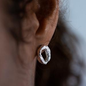 ULA CLOSED LOOP EARRINGS | 925 STERLING SILVER Brand New Unisex Sale Online
