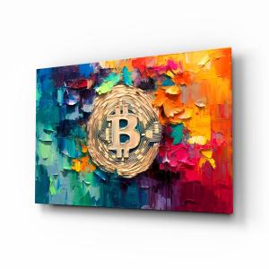 Bitcoin Glass Wall Art || Designer Collection Cost Cheap Pice
