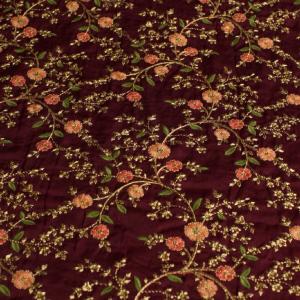 BURGUNDY EMBROIDERED SIIK B32-55 2025 New Cheap Online