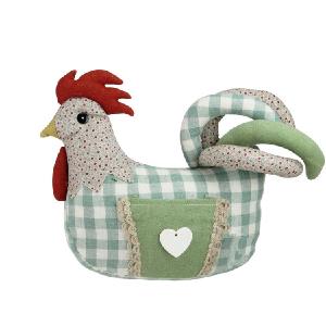 9.5" Country Farmhouse Plaid Fabric Rooster Spring Decoration Outlet Pices