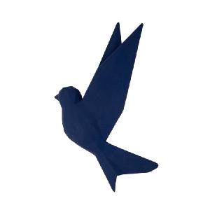 8" Polyresin Origami Bird Wall Decor - Navy Buy Cheap Best Sale