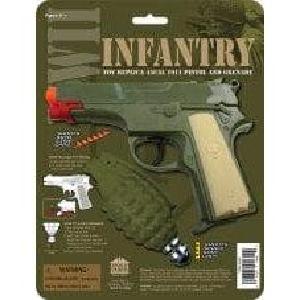 WWII Infantry Set Autocap Gun 8" Long with 5" Plastic Grenade Browse Cheap Online