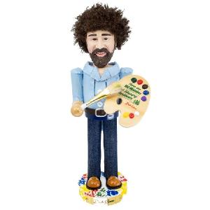 10" Bob Ross with Palette Nutcracker Visa Payment For Sale