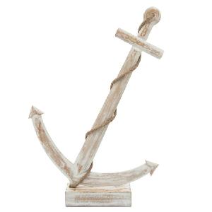 21" Wooden Anchor - White Sale Extremely