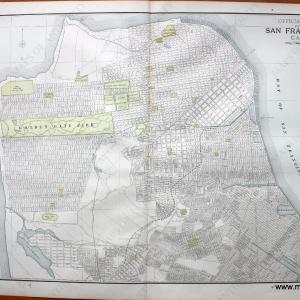 1892 - Official Map of San Francisco, Cal. - Antique Map Free Shipping Shop