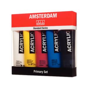 Amsterdam Standard Acrylic Set - 5 x 120ml - Primary Buy Online