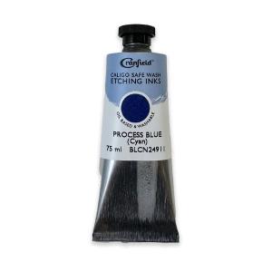 Cranfield - Caligo Safe Wash Etching Ink - 75mL Tube - Process Blue (Cyan) With Credit Card Free Shipping