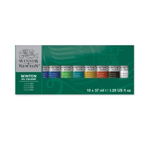 Winsor & Newton Winton Oil Starter Set - 10 x 37ml Tubes Fast Delivery For Sale