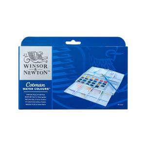 Winsor & Newton Cotman Watercolour Painting PLUS - 24 Half Pan Set Recommend Sale Online