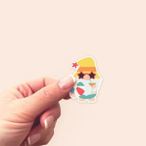 Sunshine Soiree Gnome Sticker 2025 Unisex Online