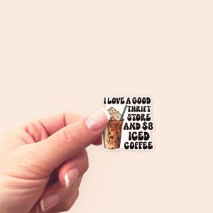 Thrift Store Coffee Sticker Free Shipping Best Pices