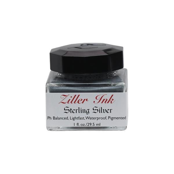 Ziller Ink - Calligraphy Ink - 1oz Bottle - Sterling Silver Sale 100% Guaranteed