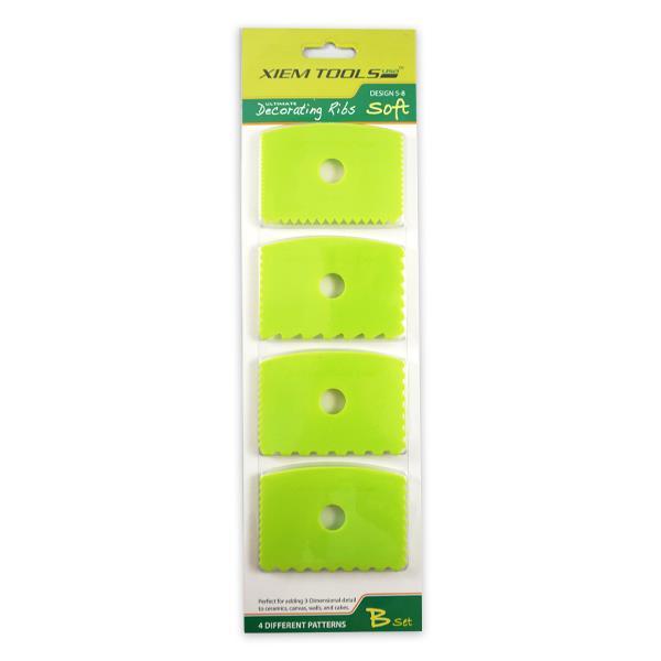 Xiem Tools - Soft Decorating Ribs - Set B - 4 Pieces Cheapest Pice