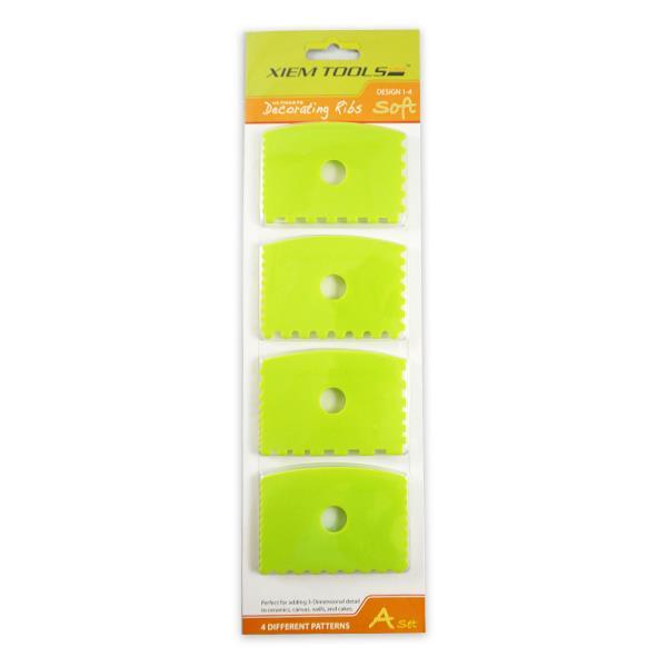 Xiem Tools - Soft Decorating Ribs - Set A - 4 Pieces Clearance Pictures