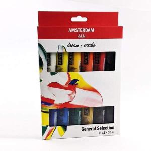 Amsterdam - Acrylic Paint Set - 12 Colours - General Selection For Sale Cheap Pice From China