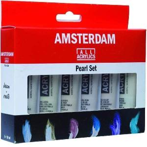 Amsterdam - Acrylic Paint Set - 6 Pearlescent Colours Eastbay Online
