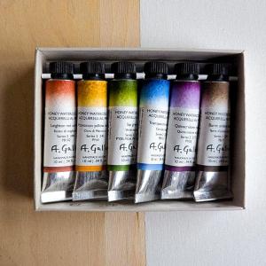 A. Gallo - Handmade Watercolours - Plein Air Set - 6 Colours in 10mL Tubes Cheap Big Sale