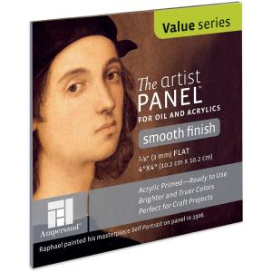Ampersand - Artist Panel - Smooth - 1/8" Depth - 4x4" Amazon Footaction