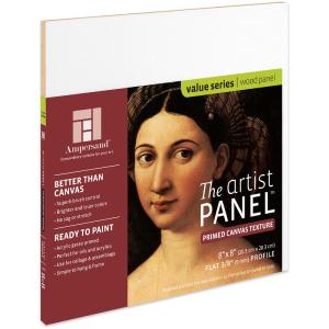 Ampersand - Artist Panel - Canvas Texture - 3/8" Depth - 8x8" Store Sale