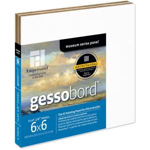 Ampersand - Gessobord - 1/8" Flat Panel - 6x6" - 4 Pack Enjoy Online