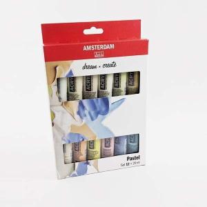 Amsterdam - Acrylic Paint Set - 12 Colours - Pastel Clearance Order
