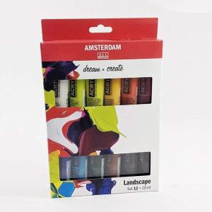 Amsterdam - Acrylic Paint Set - 12 Colours - Landscape Buy Cheap Manchester Great Sale