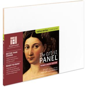 Ampersand - Artist Panel - Canvas Texture - 3/8" Depth - 9x12" Sale Fast Delivery