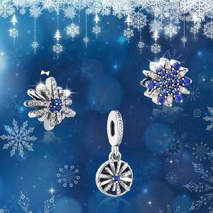 Blue Themed Rhinestone Charm Beads Clearance Factory Outlet